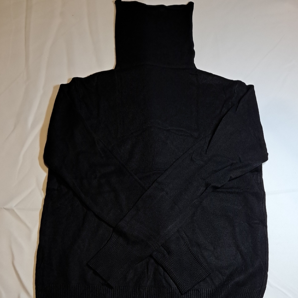 Women's Black Turtleneck Sweater